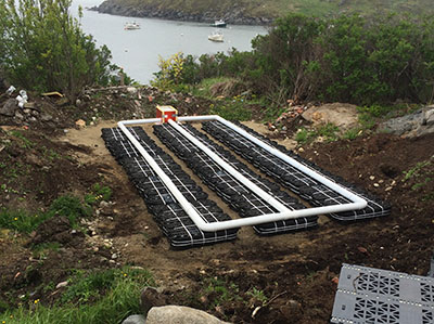 Septic tanks in the ground