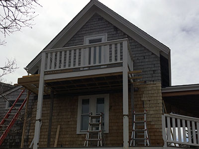 Porch with two decks