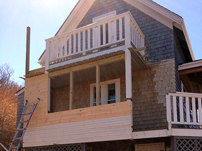 Starting to enclose porch